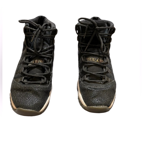 ❤️❤️ Air Jordan 11 Retro Perm HC Black & Metallic Gold With White Base - Picture 5 of 8